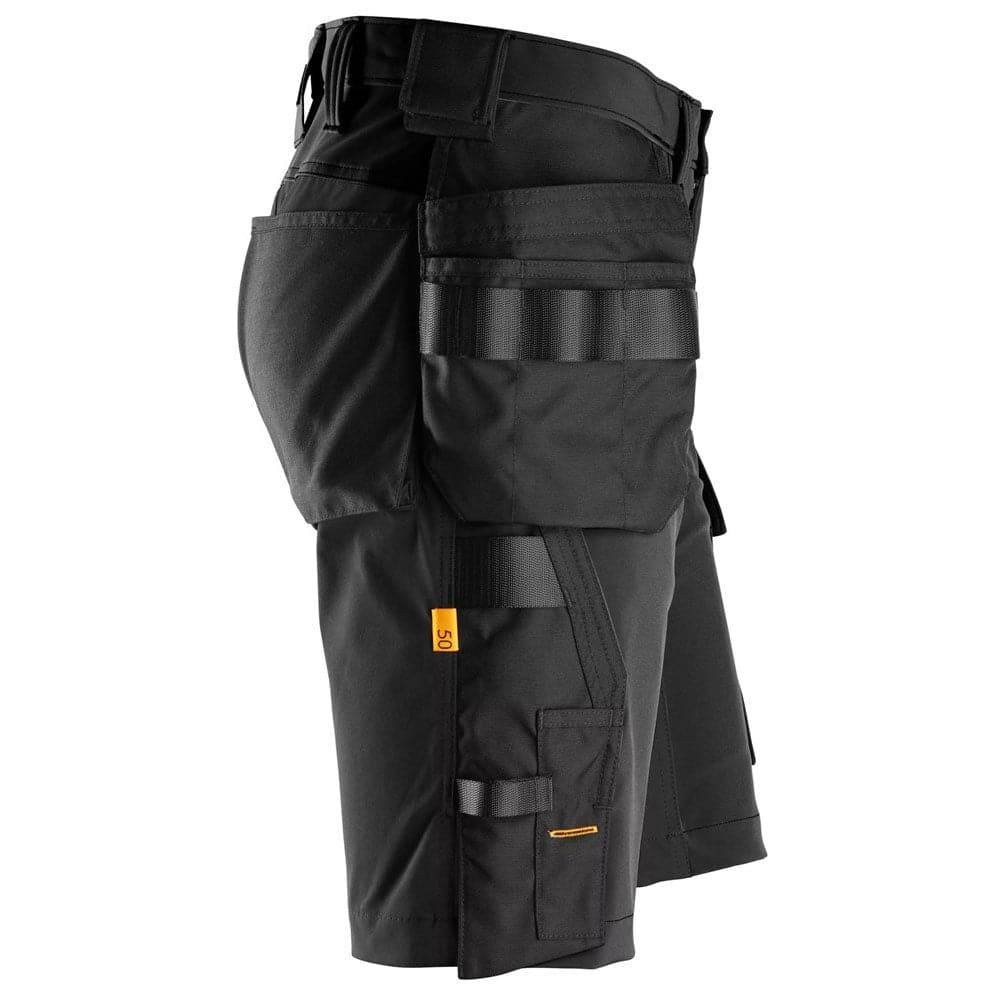 Snickers 6175 AllroundWork 4-Way Stretch Holster Pocket Short Black 36" Waist, Snickers Size 52