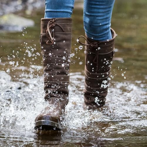 Dakota Waterproof Country Boots - Brown - Standard Calf and Wide Calf