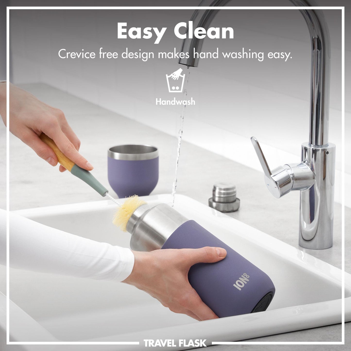 Luma Vacuum Insulated, Flask & Mug, Purple, 700ml (24oz)