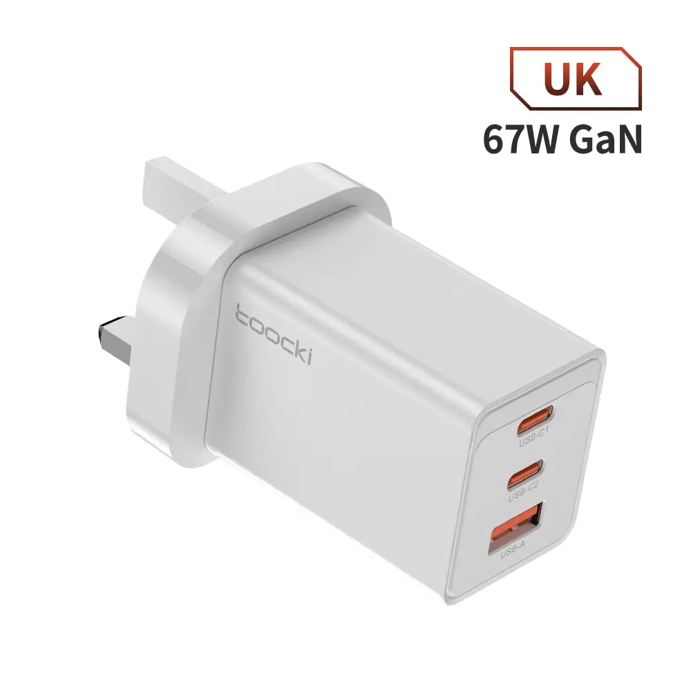 Toocki 67W GaN USB C Charger 65W Quick Charge QC 4.0 PD 3.0 45W Type C Fast USB Charger For iPhone 16 15 14 Pro Samsung MacBook