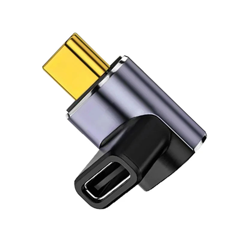 NNBILI USB Type-C Adapter For Macbook 90 Degree Quick Charge Converter Male To Female 100W 5A 40gbps PD Data Transfer 8K60HZ 