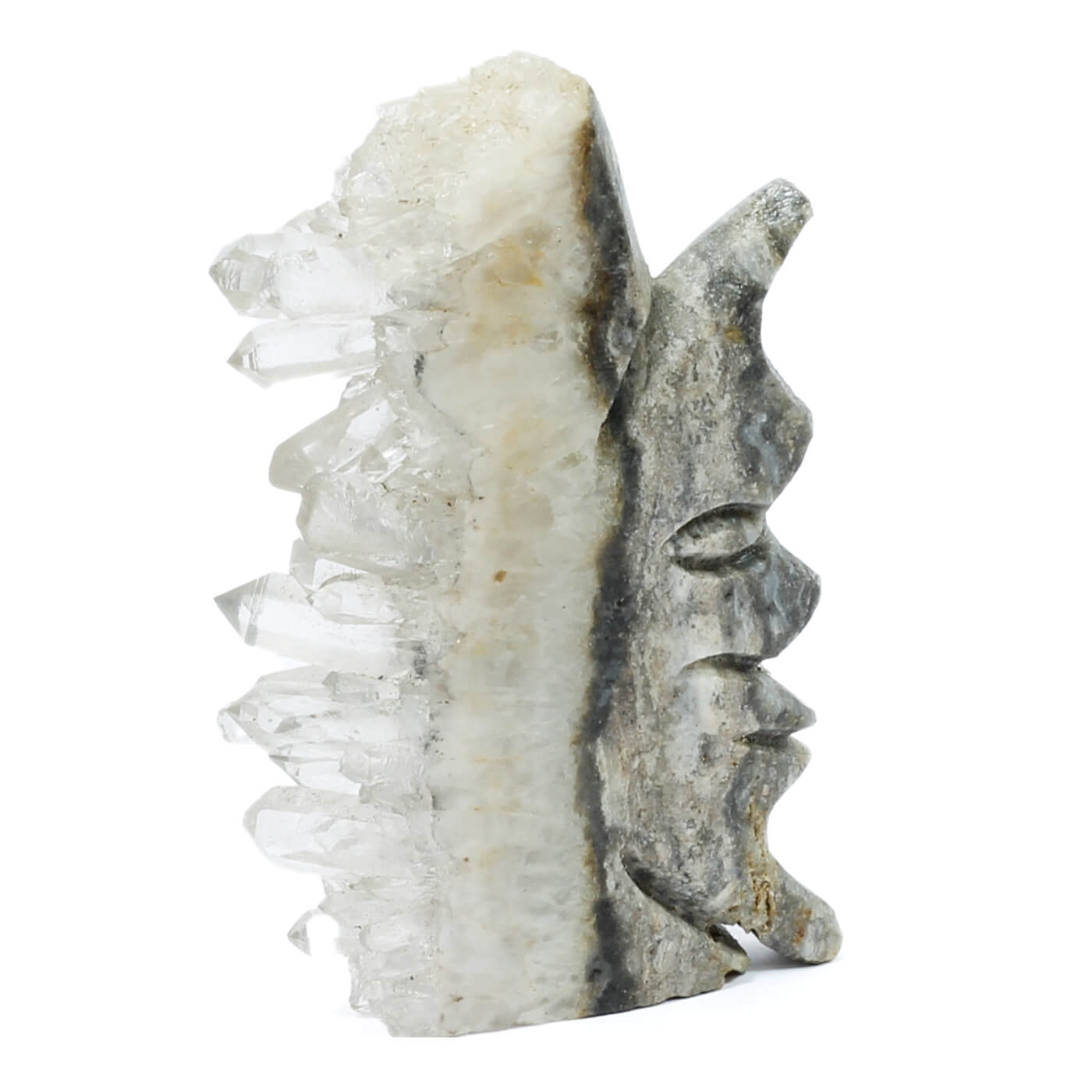 Clear Quartz Man In The Moon Cluster (115g)