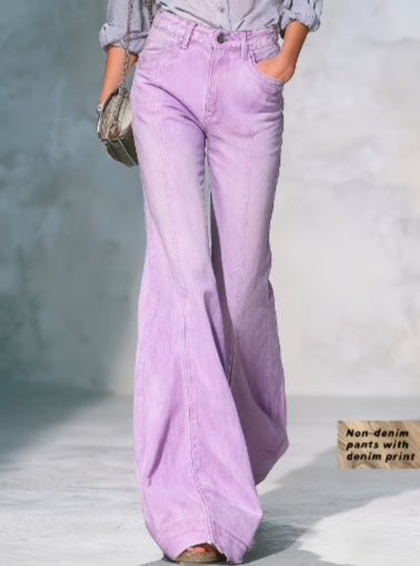2026 New High-Waist Drapey Flared Pants