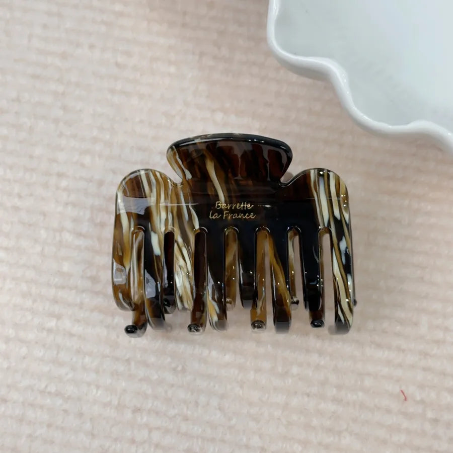 New Style Gold Label Letter Simple Acetate Square Hair Clip Women's Half Updo Medium Size Shark Clip Hair Accessories