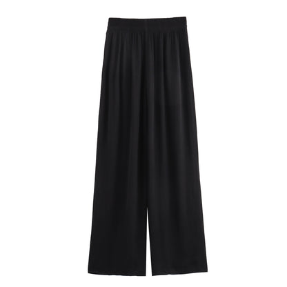 Women's Comfortable All-match Casual Stretch Waist Wide Leg Pants