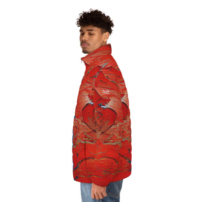 Half Black Half Hónghǎi - Mens Puffer Jacket