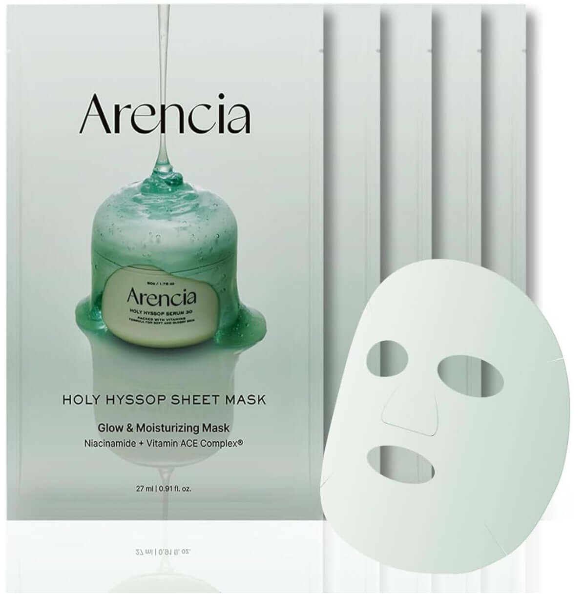 Arencia Holy Hyssop Sheet Mask 5 Pack