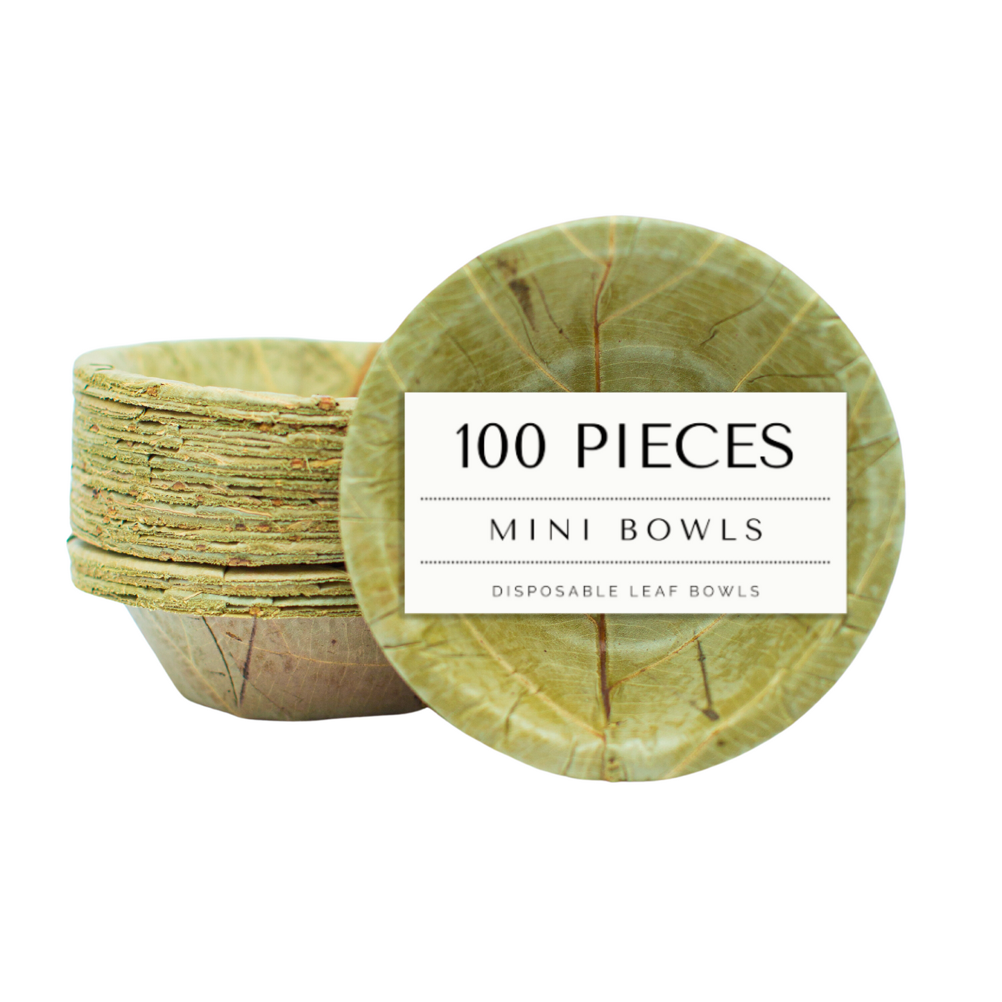 Mini Sal Leaf Bowls - 10cm / 4 inch diameter