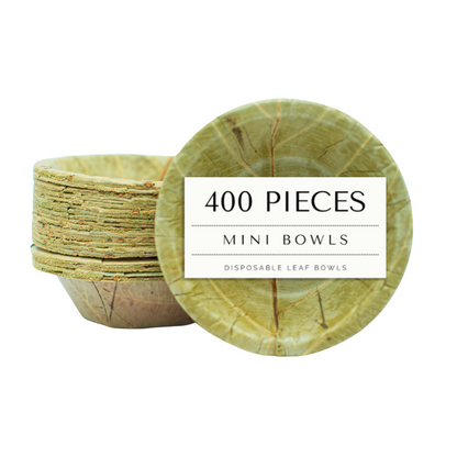 Mini Sal Leaf Bowls - 10cm / 4 inch diameter