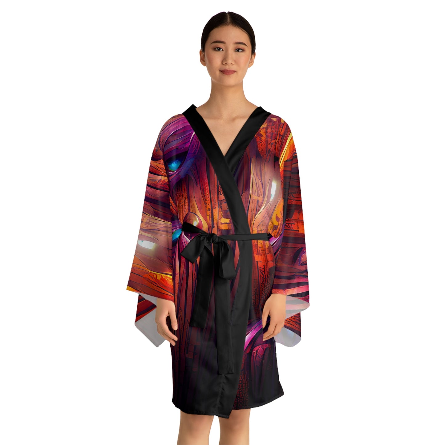 Hardwood - Womens Long Sleeve Kimono Robe