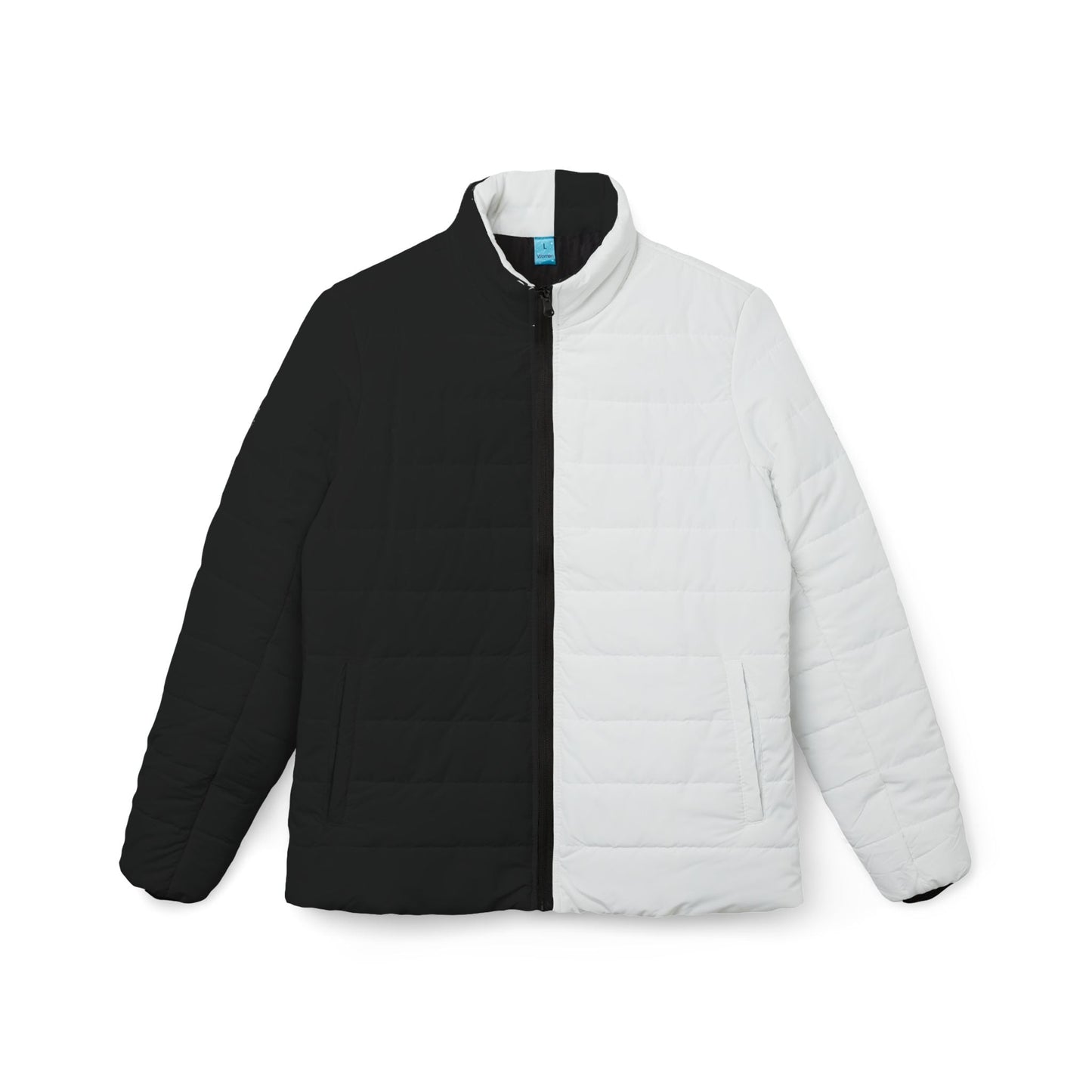 Half Black Half White - Womens Puffer Jacket