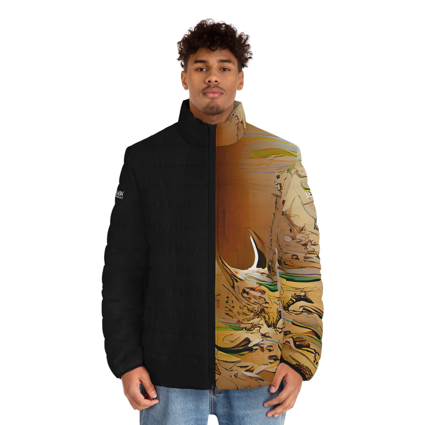 Half Black Half Gāolàng - Mens Puffer Jacket