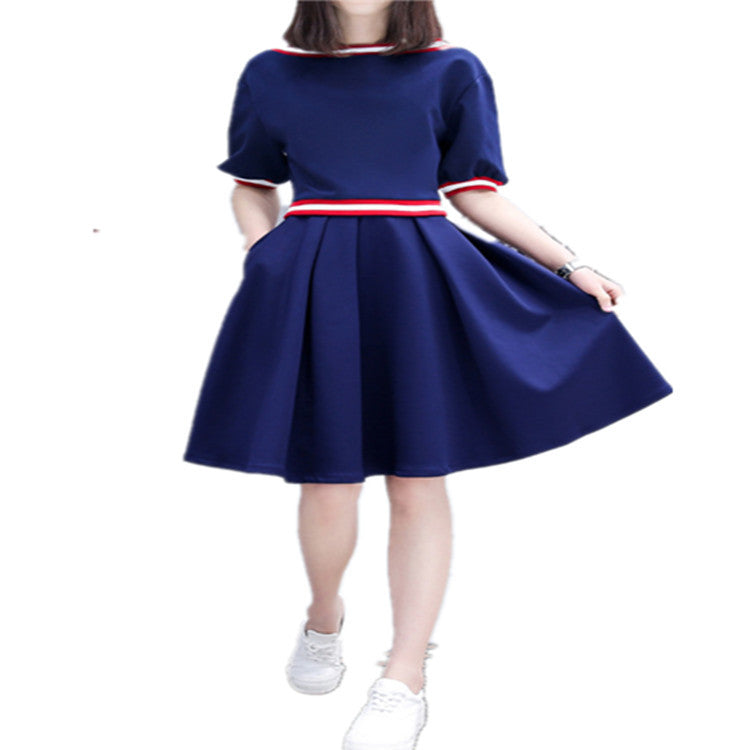 Slim Slimming Fake Two A-Line Dress Women