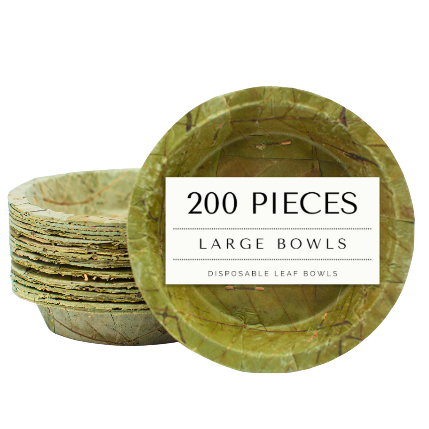 Large Sal Leaf Bowls - 19cm / 7.5 inch diameter