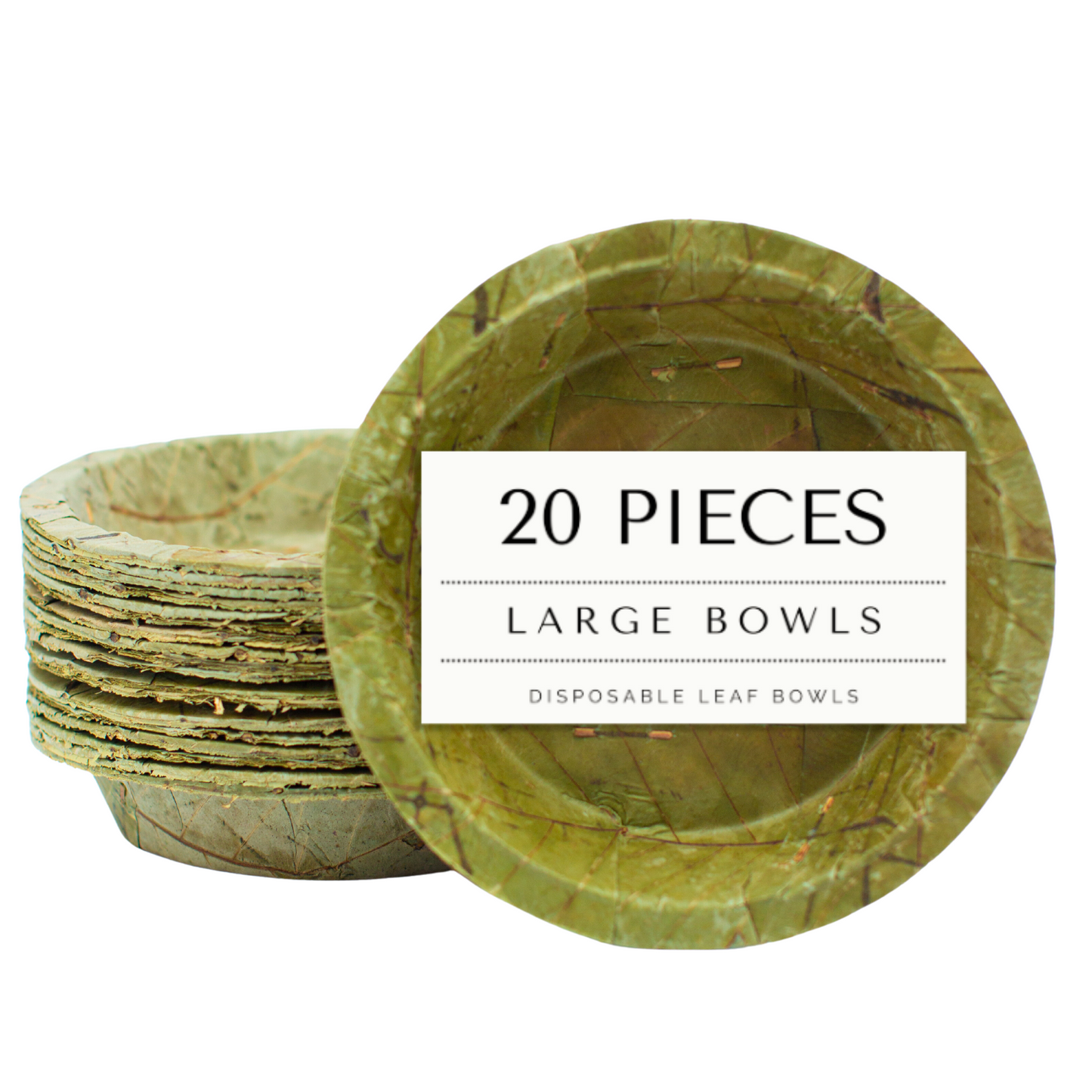 Large Sal Leaf Bowls - 19cm / 7.5 inch diameter