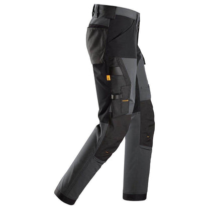 Snickers 6375 AllroundWork 4-way Stretch Trousers Steel Grey 30" Waist, 32" Leg