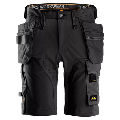 Snickers 6175 AllroundWork 4-Way Stretch Holster Pocket Short Black 36" Waist, Snickers Size 52