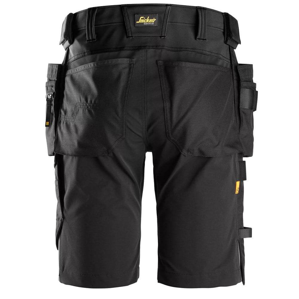 Snickers 6175 AllroundWork 4-Way Stretch Holster Pocket Short Black 36" Waist, Snickers Size 52