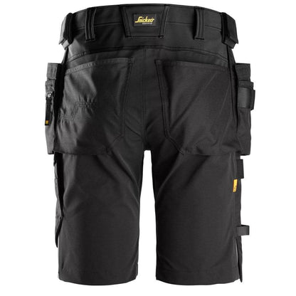 Snickers 6175 AllroundWork 4-Way Stretch Holster Pocket Short Black 36" Waist, Snickers Size 52