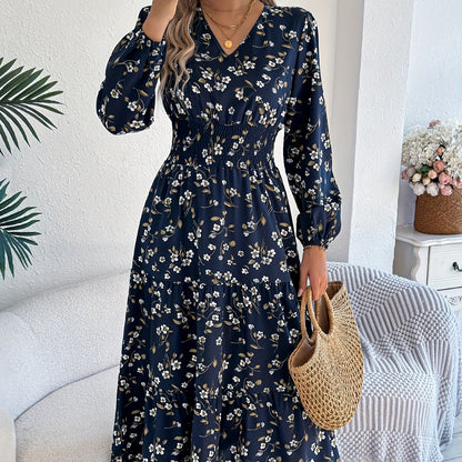 Womens SummerAutumn Slimming Youth-Enhancing Sweet Dress