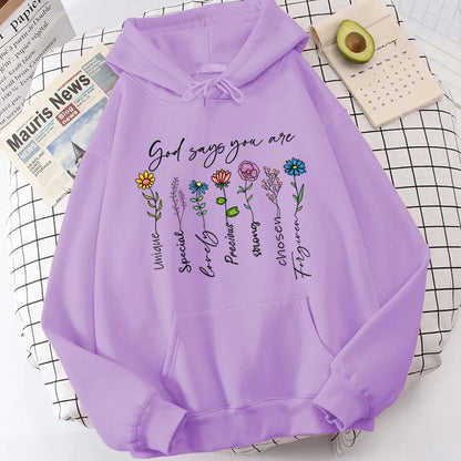 Fashion Funny Flower God Says You Are Unique Special Print