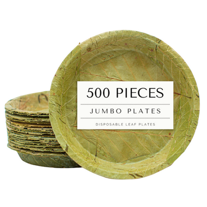 Extra Large Sal Leaf Plates - 27cm / 10.5 inch diameter
