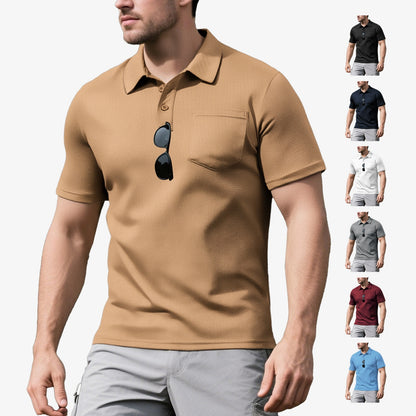 Men's Loose Short Sleeve Lapel Sport Casual