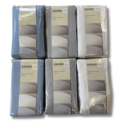 4 Pack Flannelette Fitted Sheets Super Soft Brushed Cotton Bed Sheet Thermal Warm Cosy Extra Deep Luxury Bedding Assorted Colours by OLIVIA ROCCO