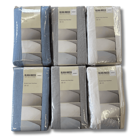4 Pack Flannelette Fitted Sheets Super Soft Brushed Cotton Bed Sheet Thermal Warm Cosy Extra Deep Luxury Bedding Assorted Colours by OLIVIA ROCCO