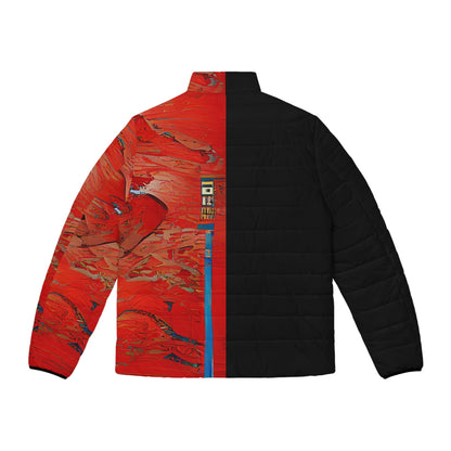 Half Black Half Hónghǎi - Mens Puffer Jacket