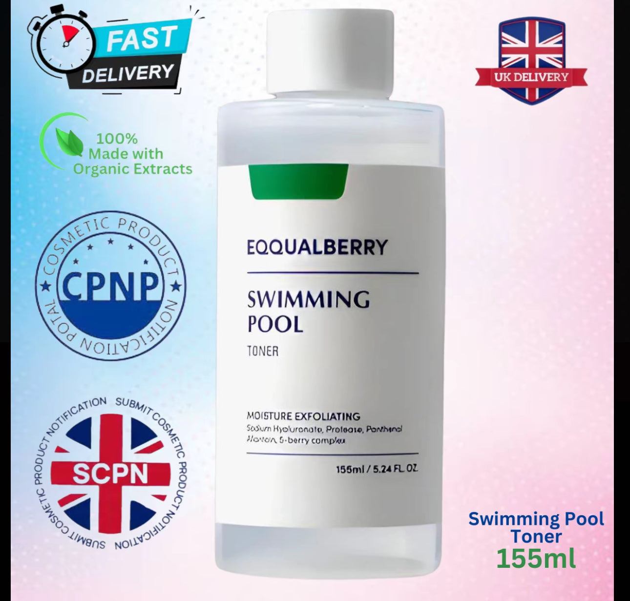 EQQUALBERRY Swimming Pool Face Toner