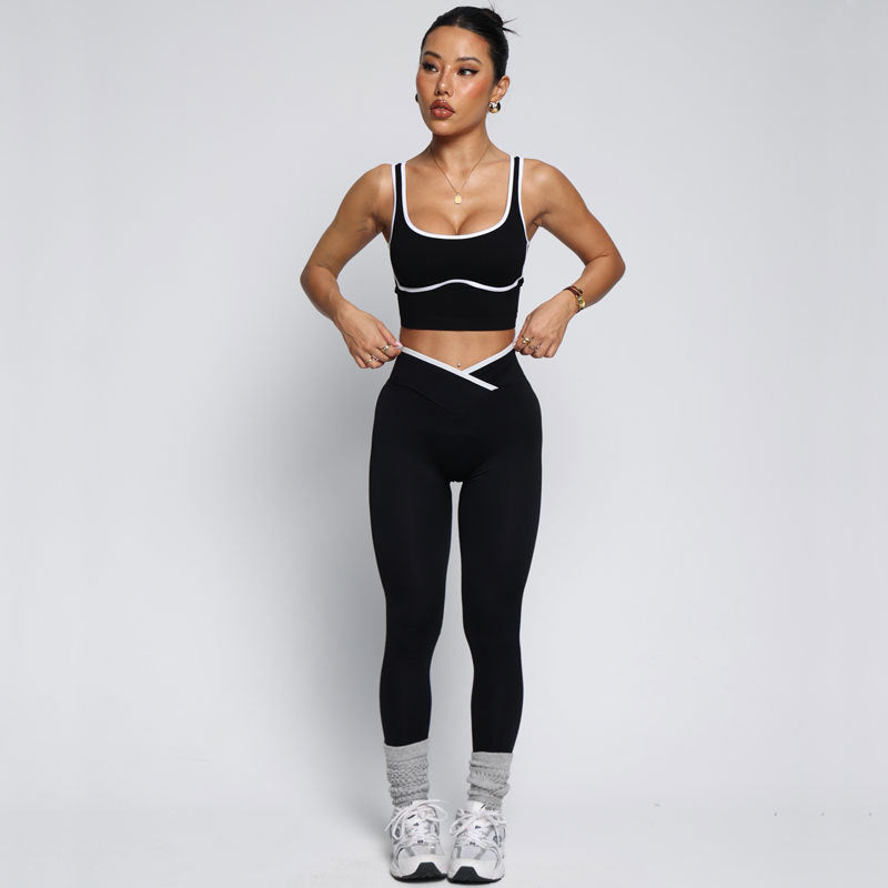 Sports Bra And Fitness Yoga Pants Yoga Outfit Two-Piece Set