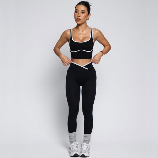 Sports Bra And Fitness Yoga Pants Yoga Outfit Two-Piece Set