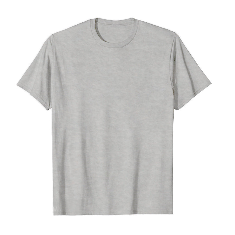 Mens Fashion Sports T-Shirt Casual Stretch Crew Neck