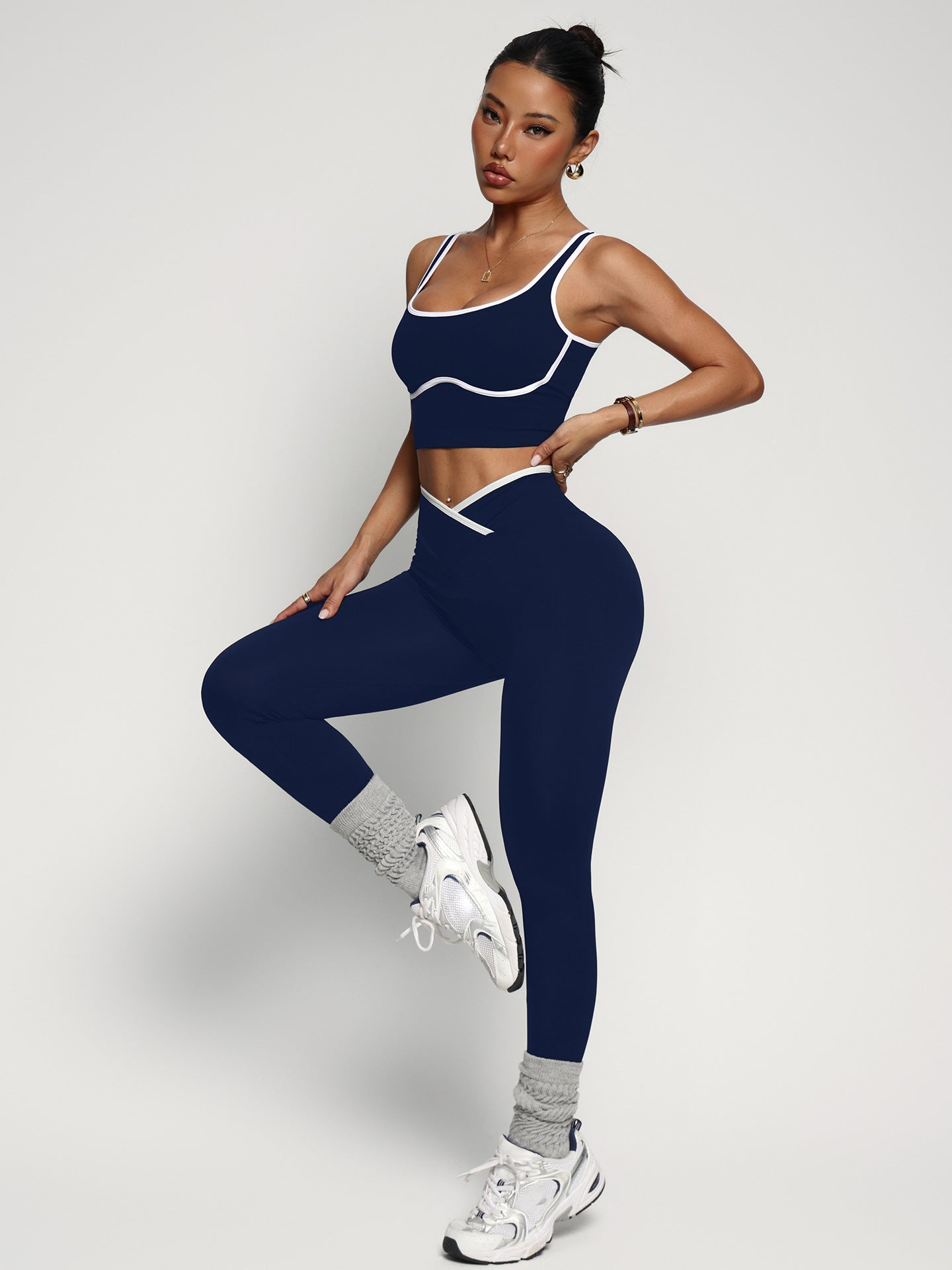 Sports Bra And Fitness Yoga Pants Yoga Outfit Two-Piece Set