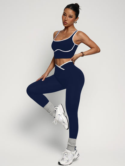 Sports Bra And Fitness Yoga Pants Yoga Outfit Two-Piece Set