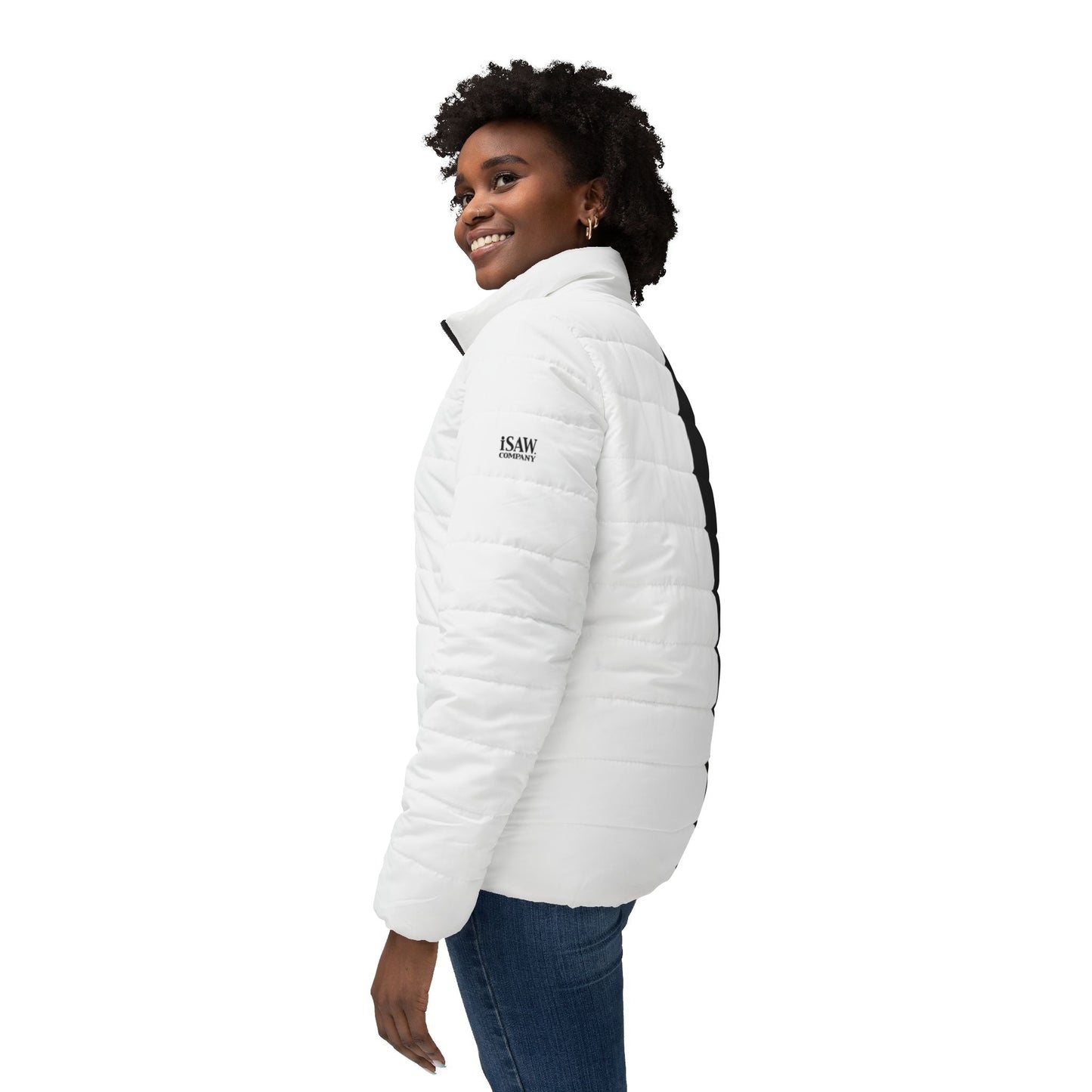 Half Black Half White - Womens Puffer Jacket