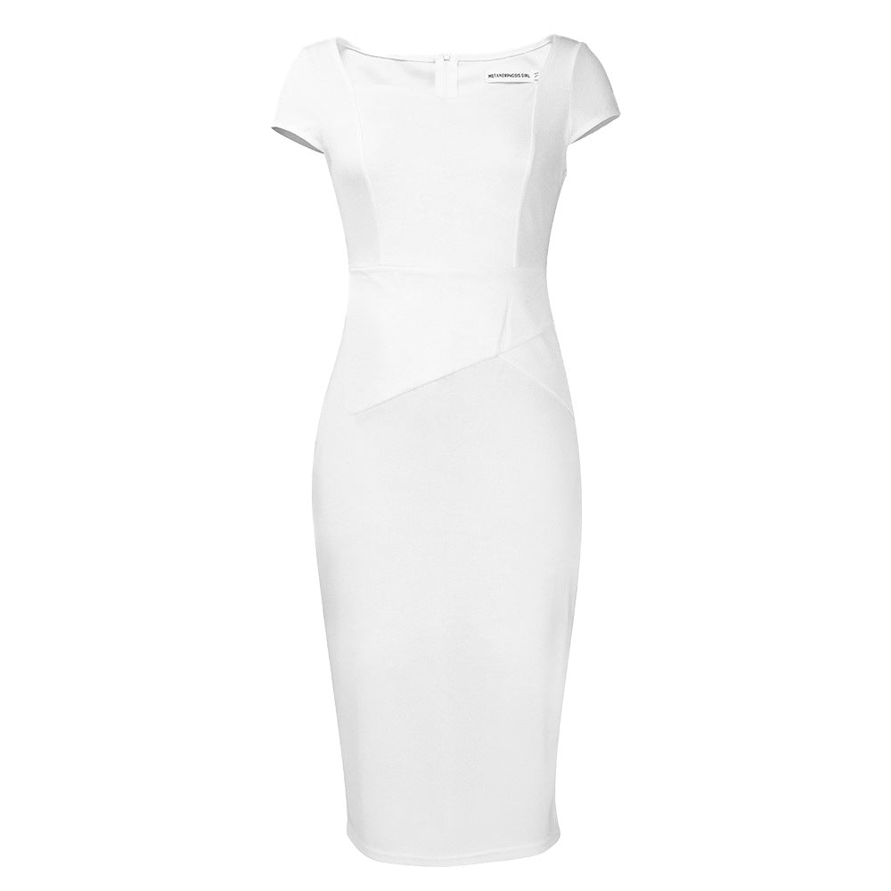 Womens Short Sleeve Pencil Skirt Dress