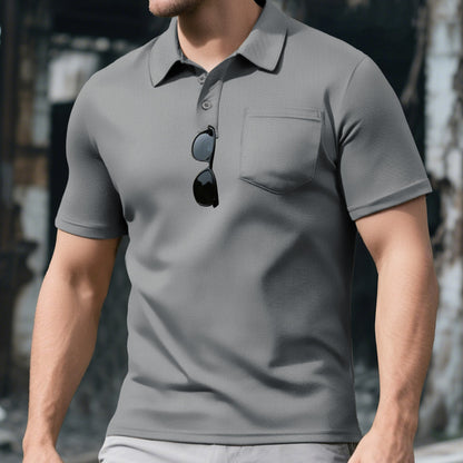 Men's Loose Short Sleeve Lapel Sport Casual