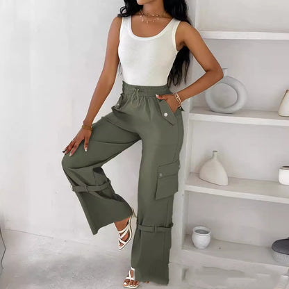 Multi-pocket Adjusting Belt Design Overalls