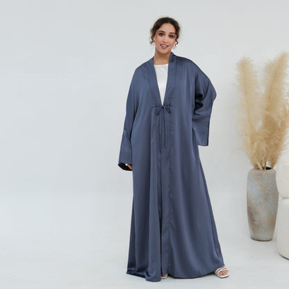 Plus-size Elegant Cardigan Solid-color Robe For The Middle East