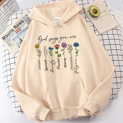 Fashion Funny Flower God Says You Are Unique Special Print