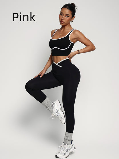 Sports Bra And Fitness Yoga Pants Yoga Outfit Two-Piece Set