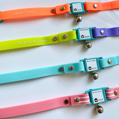 KITTYRAMA AQUA CAT COLLAR - Quick Release, Breakaway, Hypoallergenic