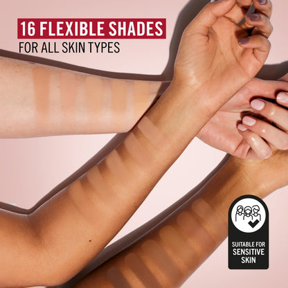 Rimmel Lasting Finish 25 HR Compact Foundation 001 Fair Porcelain, Matte Buildable Coverage, Powder-to-Cream, Anti-Pollution Shields, SPF 20, Hyaluronic Acid, Waterproof, Hides Imperfections