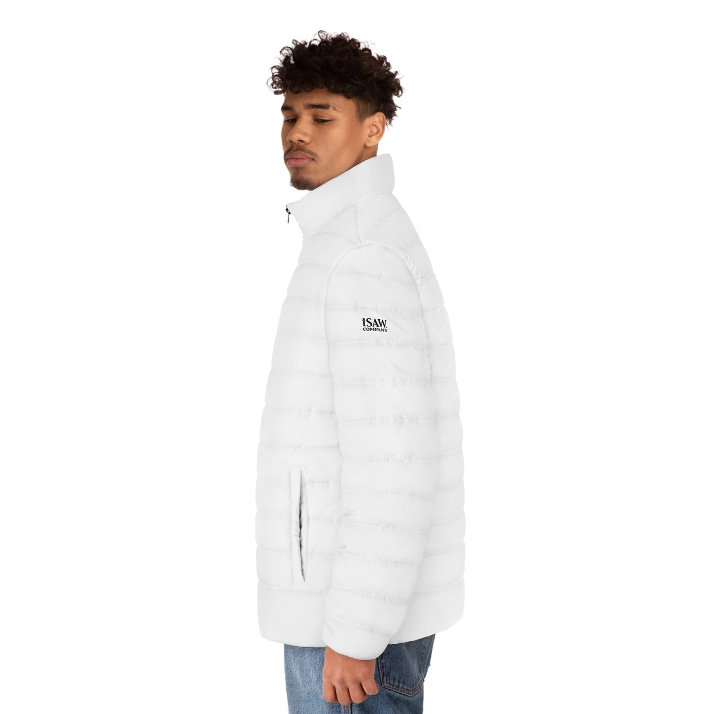 iSAW Mens White Puffer Jacket
