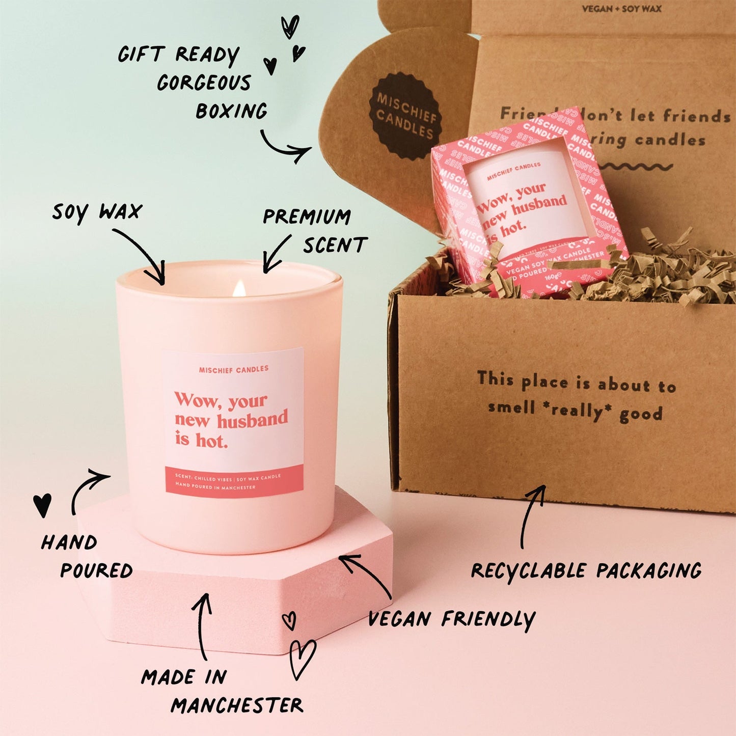 Wedding Gift for Husband Wedding Morning Candle Hot New Husband