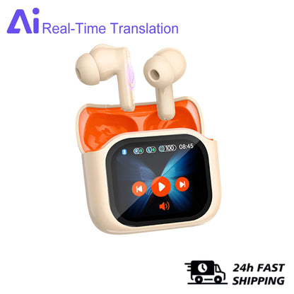 Touch Screen Translator Earbuds Wireless Bluetooth Headphones 144 Languages Translation have Noise Cancelling Business Headset (Copy)