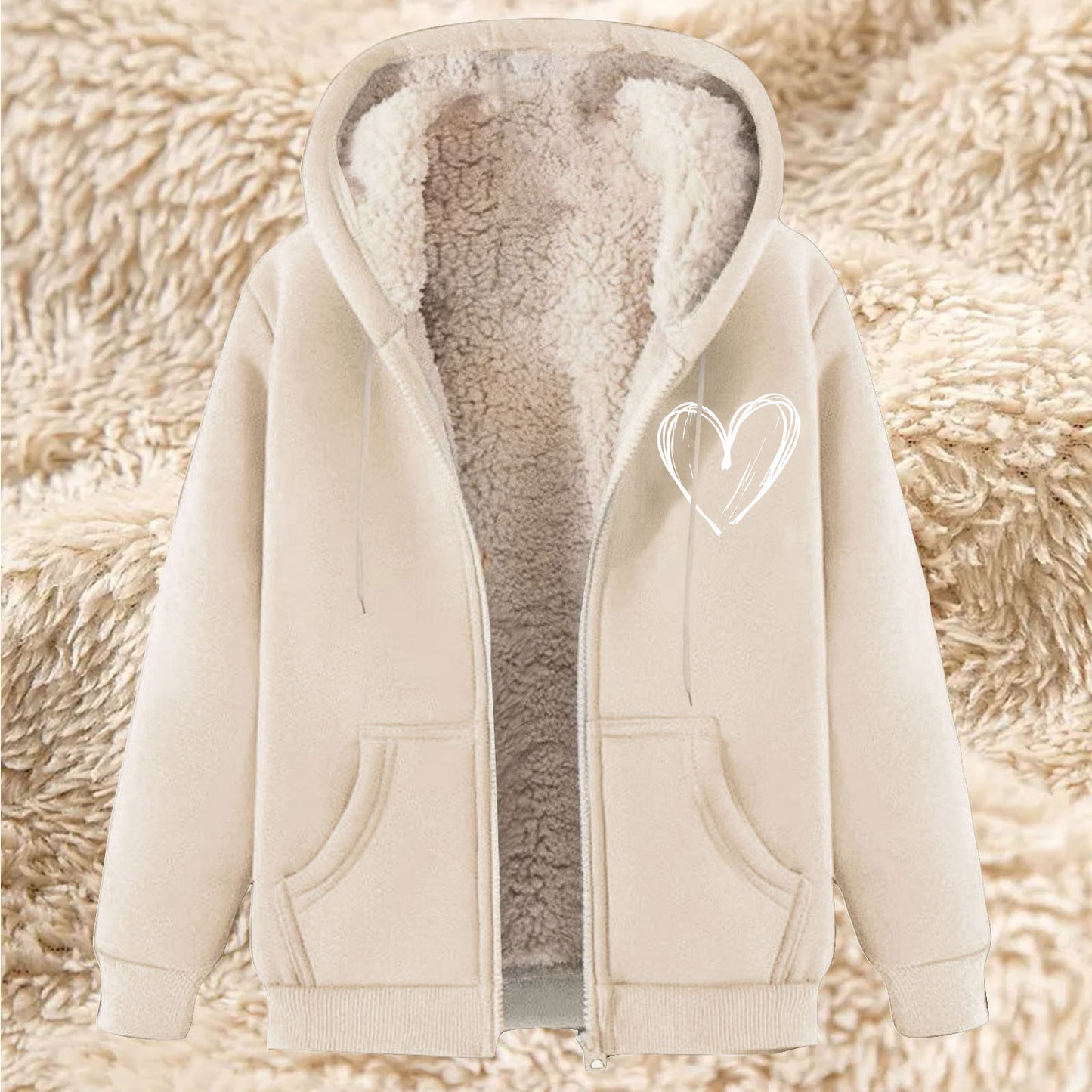 Plus-size Thermal Hoodie With A Hood