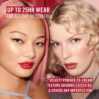 Rimmel Lasting Finish 25 HR Compact Foundation 001 Fair Porcelain, Matte Buildable Coverage, Powder-to-Cream, Anti-Pollution Shields, SPF 20, Hyaluronic Acid, Waterproof, Hides Imperfections